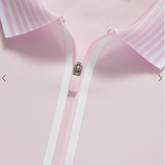 G/FORE Women’s Silky Tech Nylon Quarter Zip Polo Blush Pink Lilac Small - Picture 2 of 16